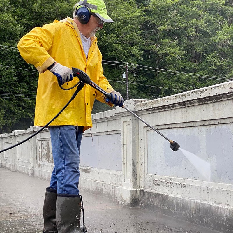 power washing bridge