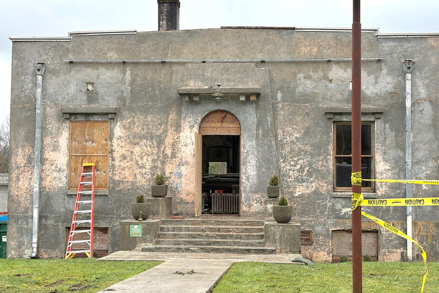 front of Superior Building